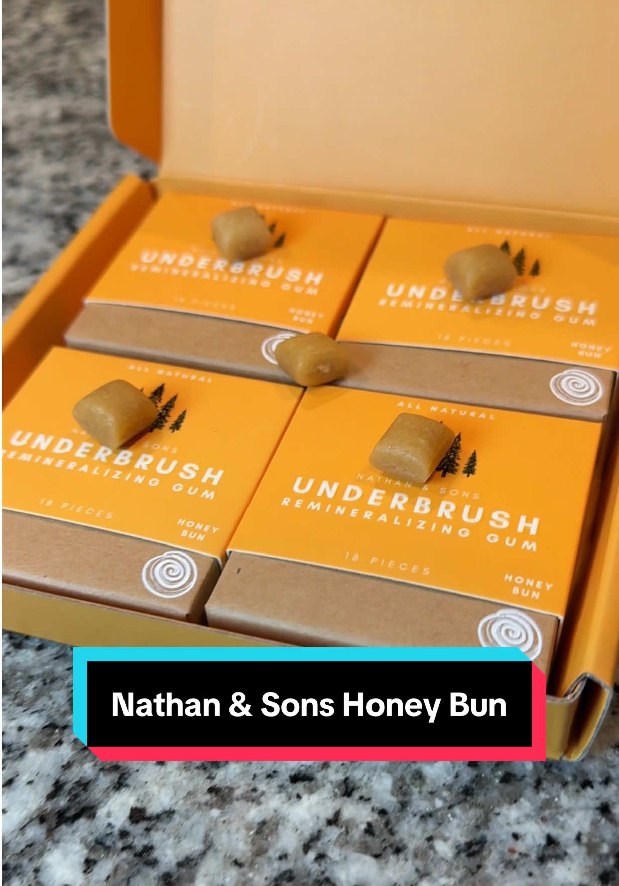 TikTok post by @graveyardgoonz for Nathan & Sons. Caption reads: Deliciously distracting #gum #chewinggum....