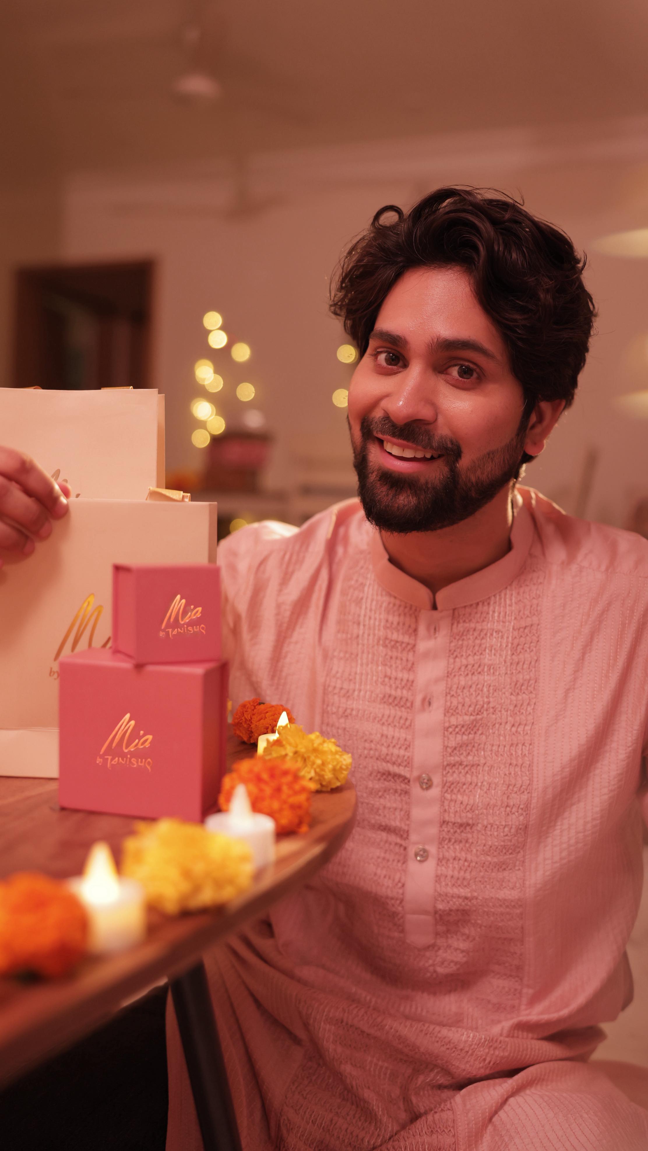 Instagram post by @ankushbahuguna for Mia by Tanishq. Caption reads: #AD | Let this Diwali be a reminder that you’re....