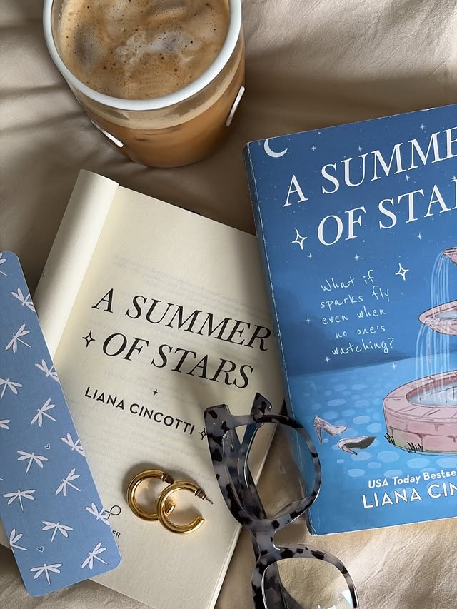 Instagram post by @bookedwithhan for FOREVER. Caption reads: A Summer of Stars 🌟 Oh my fellow rom-com lovers -....