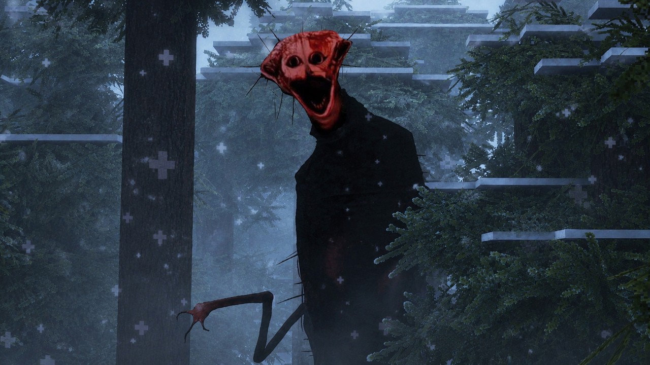 YouTube post by @whereswrld for CurseForge. Caption reads: I Found Something Terrifying in the Forest.