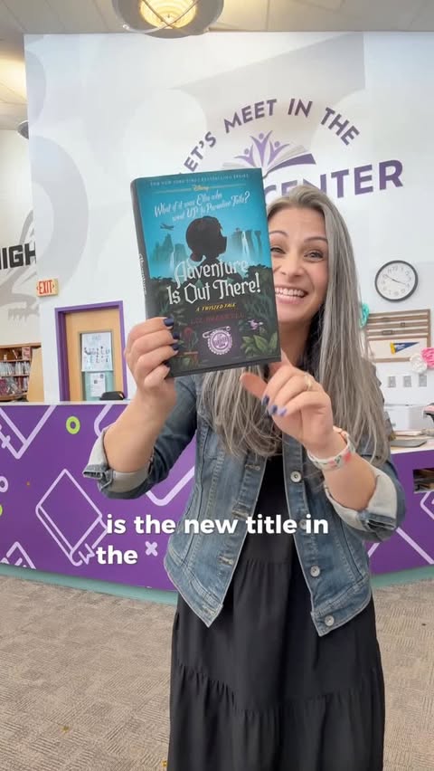 Instagram post by @meetmeinthemediacenter for Disney Publishing Worldwide. Caption reads: #randomhousekidssponsored There is a new book in....