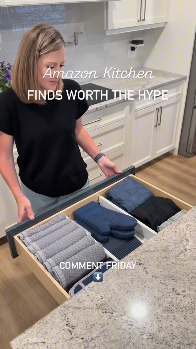Instagram post by @lifestyle.leaks for Waterdrop Filter. Caption reads: ✨ Comment FRIDAY for links to these Amazon Kitchen....