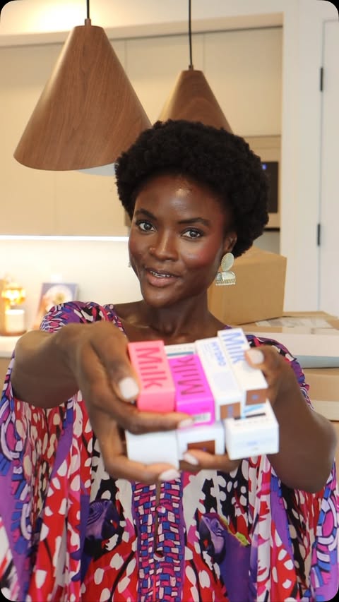 Instagram post by @sonia_barbie_tucker for Kulfi Beauty. Caption reads: Let’s unbox some PR 🥰 . Thank you @milkmakeup....