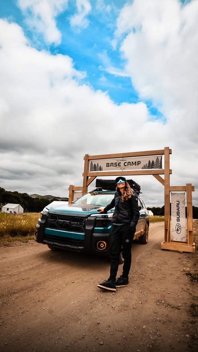 Instagram post by @ambertorrealba for Subaru of America. Caption reads: Experienced a different type of California at....