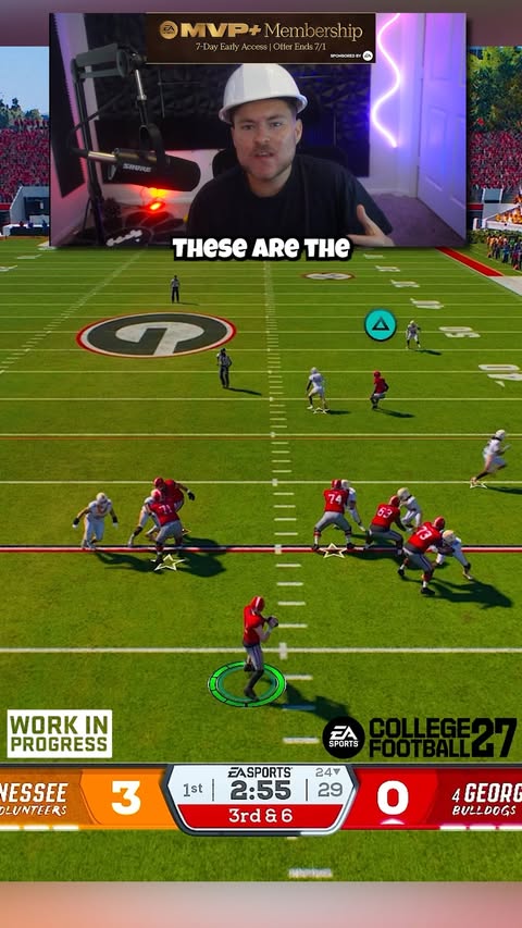 Instagram post by @akaelectrotv_ for Electronic Arts. Caption reads: The BEST Passing Settings For College Football 26....