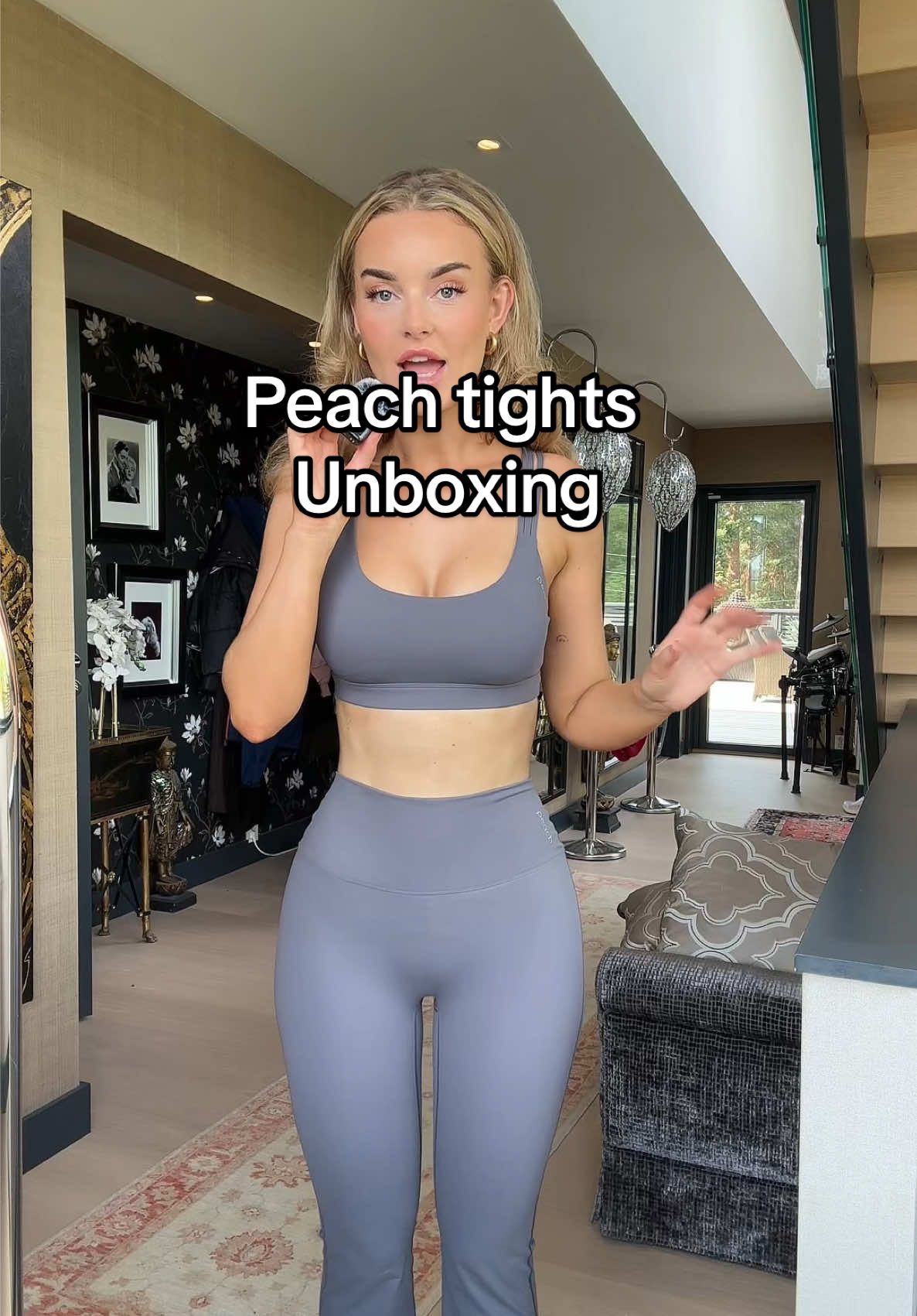 TikTok post by @isabellaschack for PEACH TIGHTS. Caption reads: Ad @PEACH TIGHTS ❤️har aaaaaldri følt meg finere❤️....