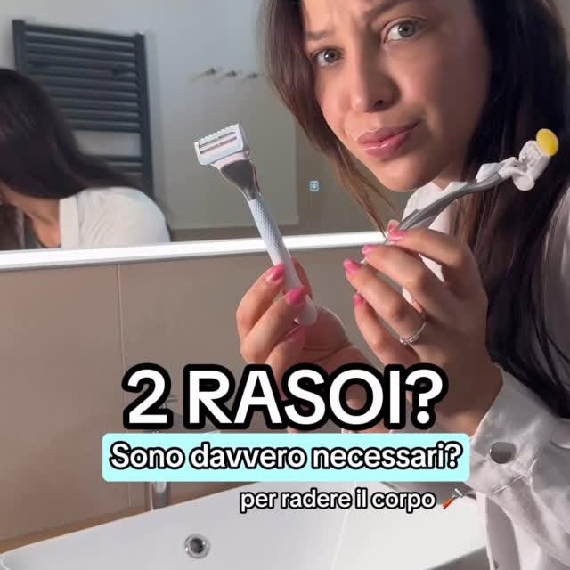 Instagram post by @greta_lachimica for Gillette Venus. Caption reads: Ma è davvero necessario avere due rasoi diversi....