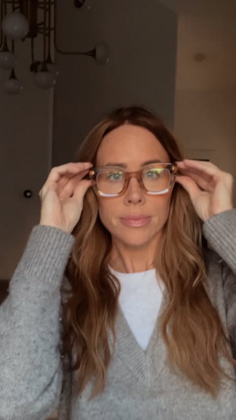 Instagram post by @_beckykimball for Vicci Eyewear. Caption reads: [...] in a honey color and love them.....