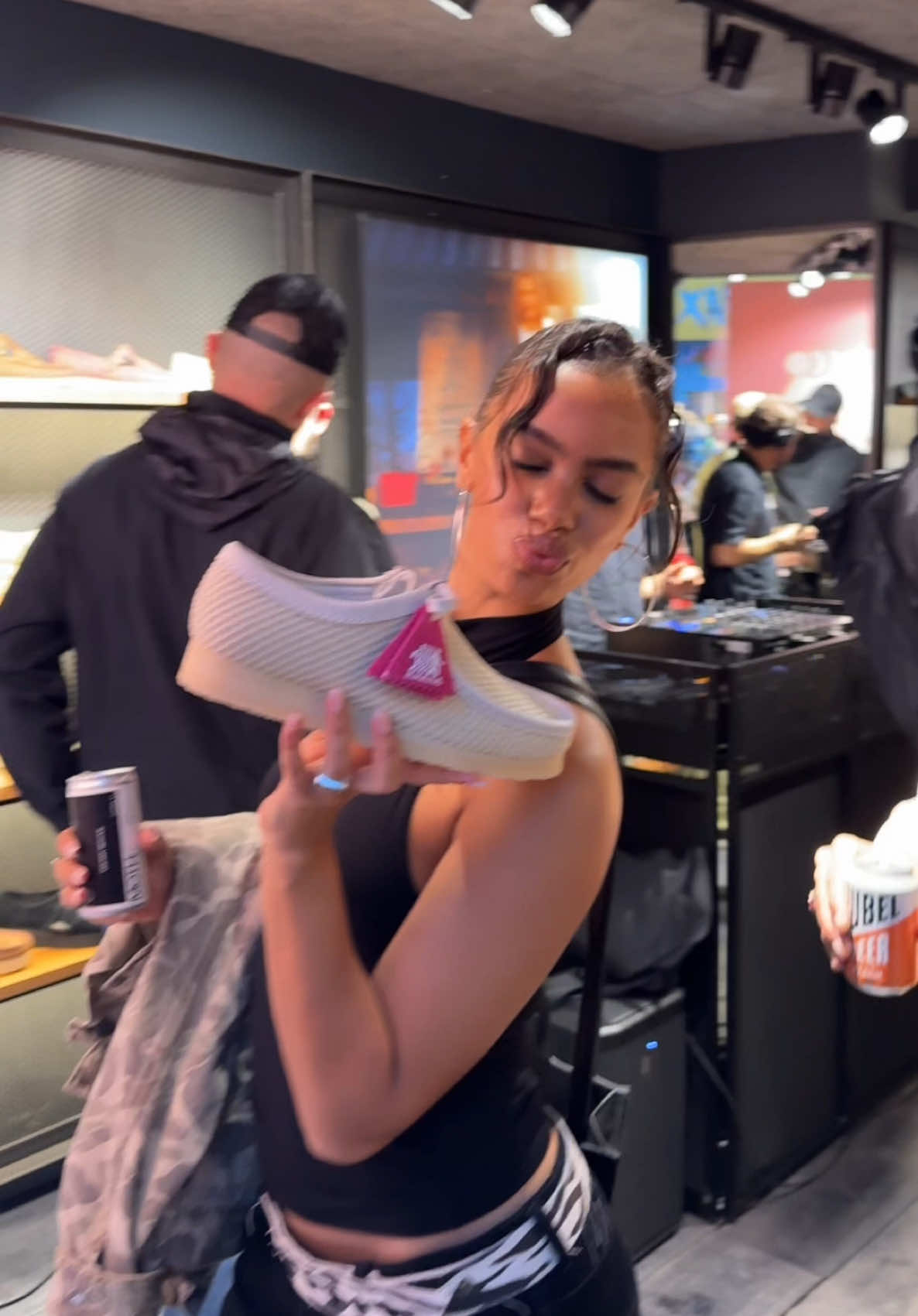 TikTok post by @clarksoriginals for MOTH Drinks. Caption reads: @Dukes Cupboard takeover at our Berwick St store....