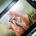 Instagram post by @cozynotestoyou for HUION. Caption reads: Meet the Huion Kamvas 16 Gen 3 - the newest....