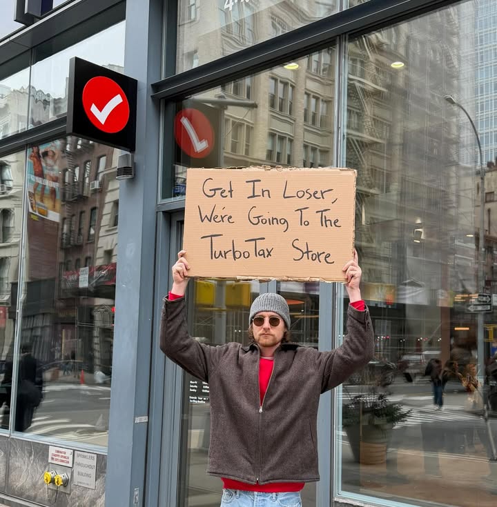 Instagram post by an influencer for Intuit TurboTax. Caption reads: Finally, a place that I can be myself @turbotax....