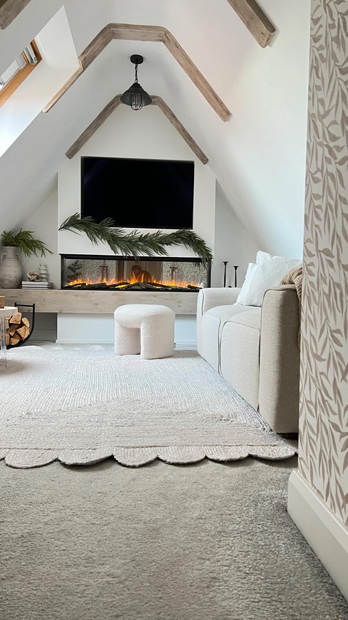 Instagram post by @rebecca_riley_home for Maia Homes. Caption reads: I honestly didn’t think I could love this room any....