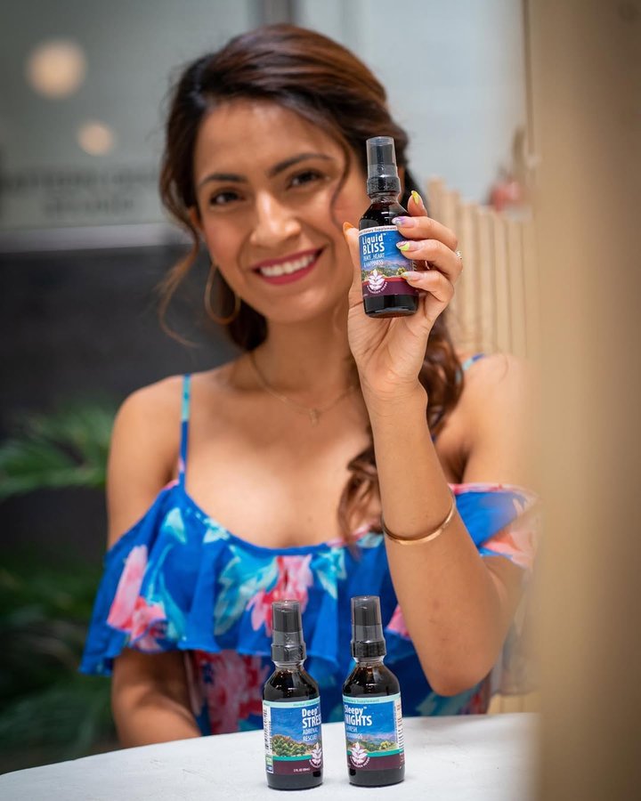 Instagram post by @movewithgrecia for WishGarden Herbs. Caption reads: [...] 🌱 nothing but the best with....