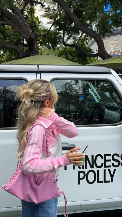 Instagram post by @chloetessmiller for Princess Polly. Caption reads: [...] to the la girlies that there’s a new....
