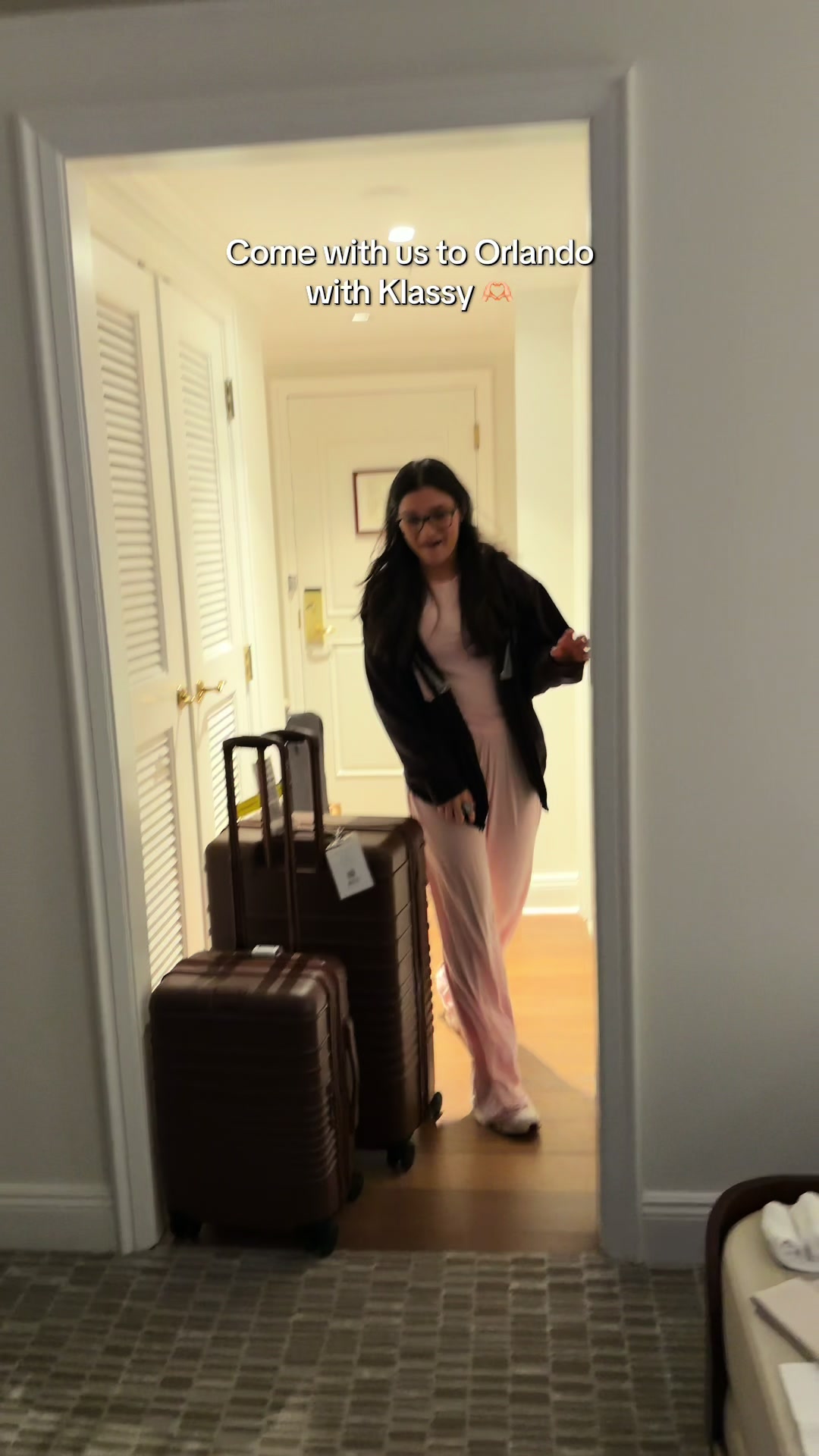 TikTok post by @shelbysacco5 for Klassy Network. Caption reads: [...] with us on a trip to Orlando with @Klassy....