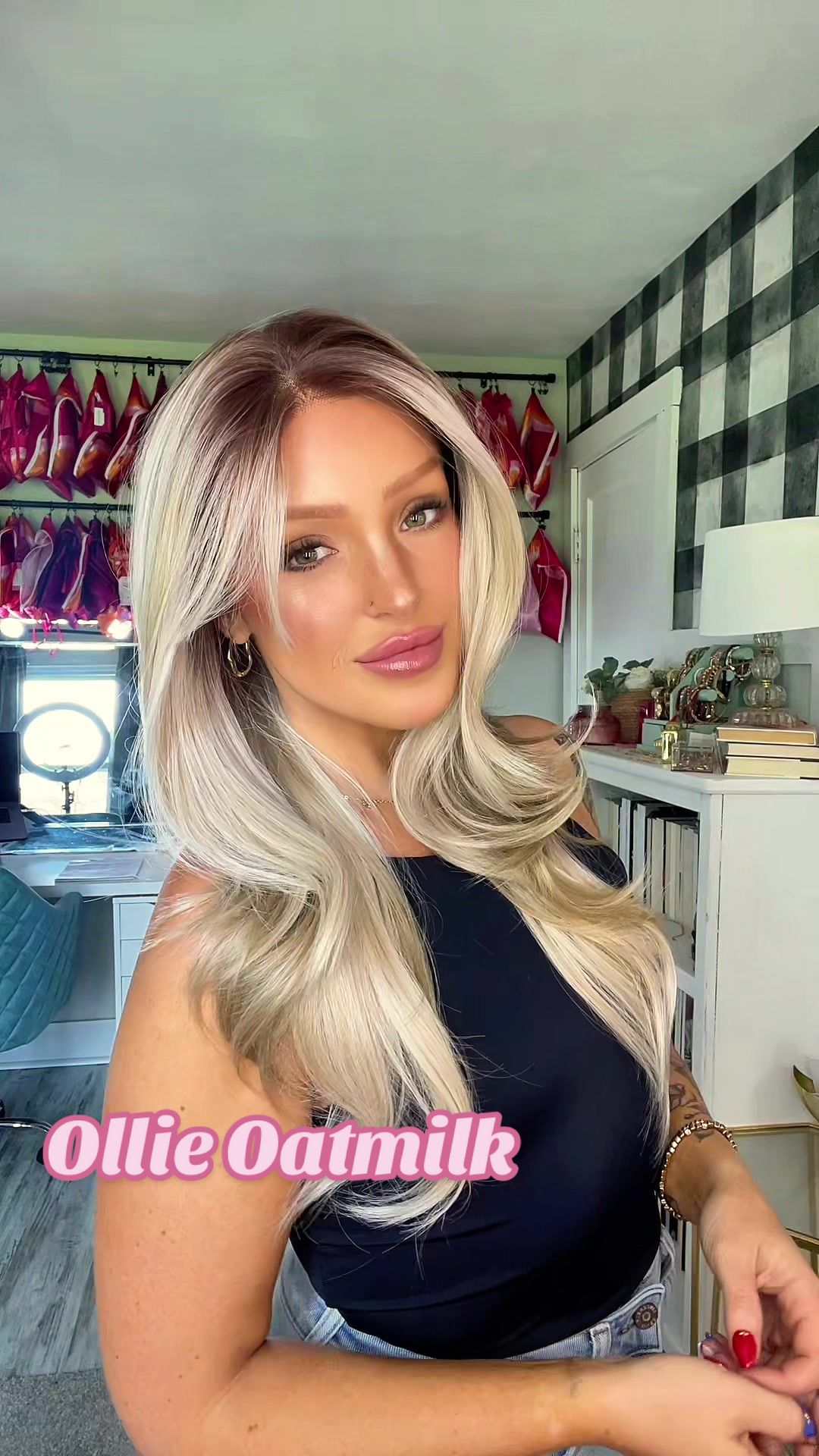 TikTok post by @nancysallee for Chelsey Smith Cosmetics. Caption reads: A salty crown but Indra is in stock! @Chelsey....