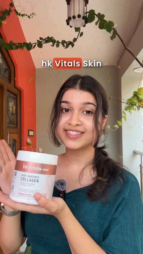 Instagram post by @rishita_munai for HK Vitals. Caption reads: [...] dull skin, here’s a solution to that!!....