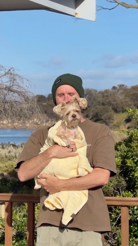 Instagram post by @lilandjake for ORIJEN Petfoods. Caption reads: Zoomies, rolling in the grass, and helping....