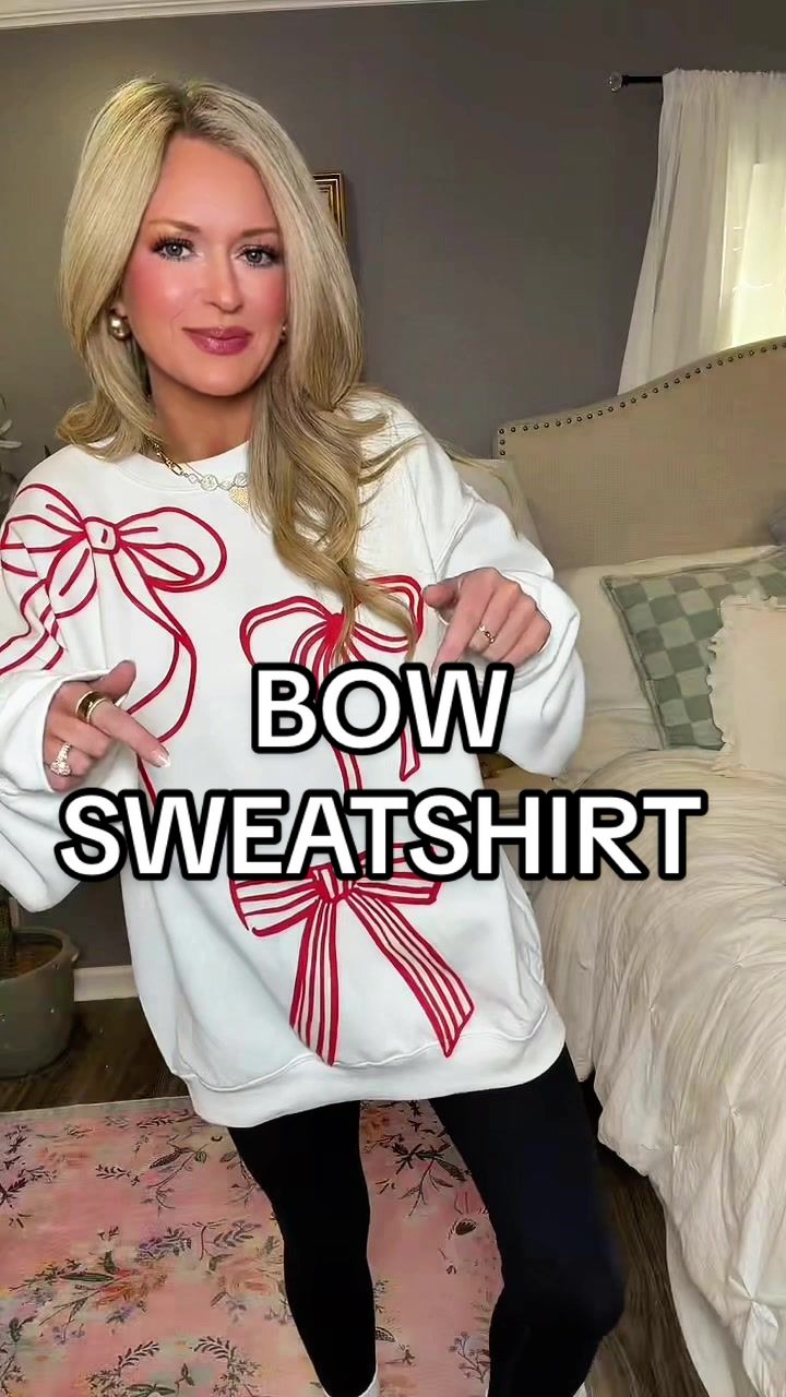 TikTok post by @whitneyharrison19 for United Monograms. Caption reads: [...] #girly #sweatshirt #outfitinspo @United....