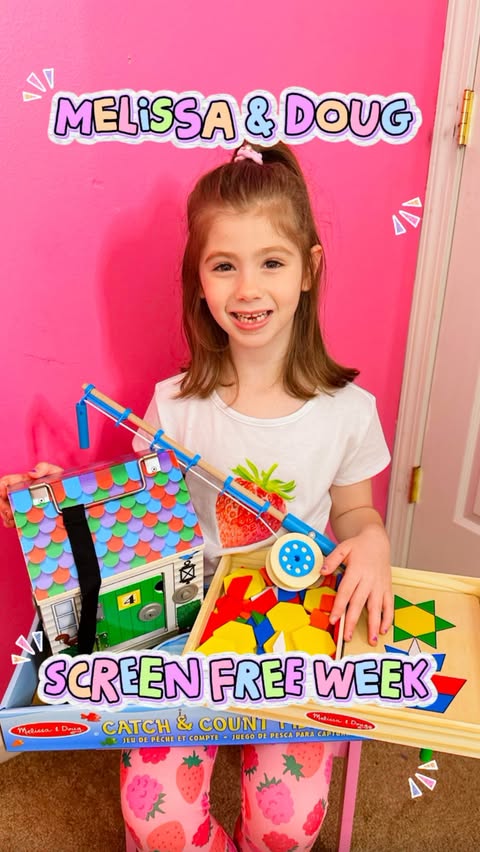 Instagram post by @gorjess.moments for Melissa & Doug. Caption reads: #ad Proof that you don’t need a screen to keep....