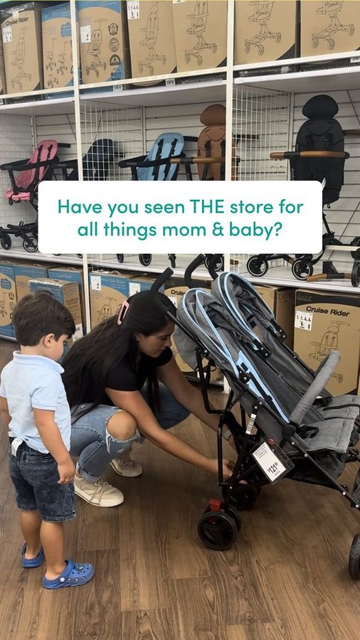 Instagram post by @themamacoach.tiffanylebano for buybuy BABY. Caption reads: Parenting brings its fair share of challenges but....