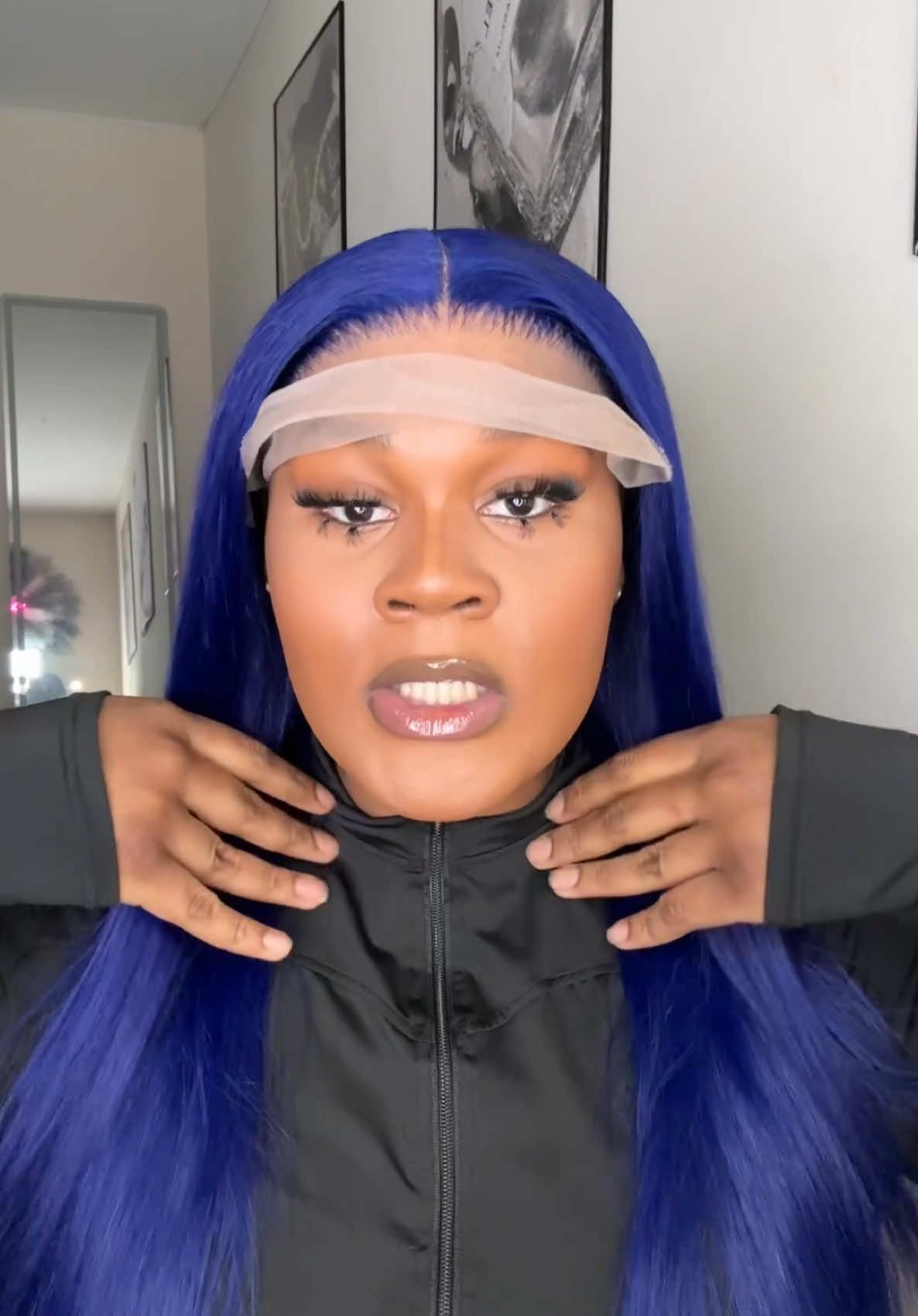 TikTok post by @summadior_ for Eullair. Caption reads: I’m in love with the blue!!!! @eullair Hair....