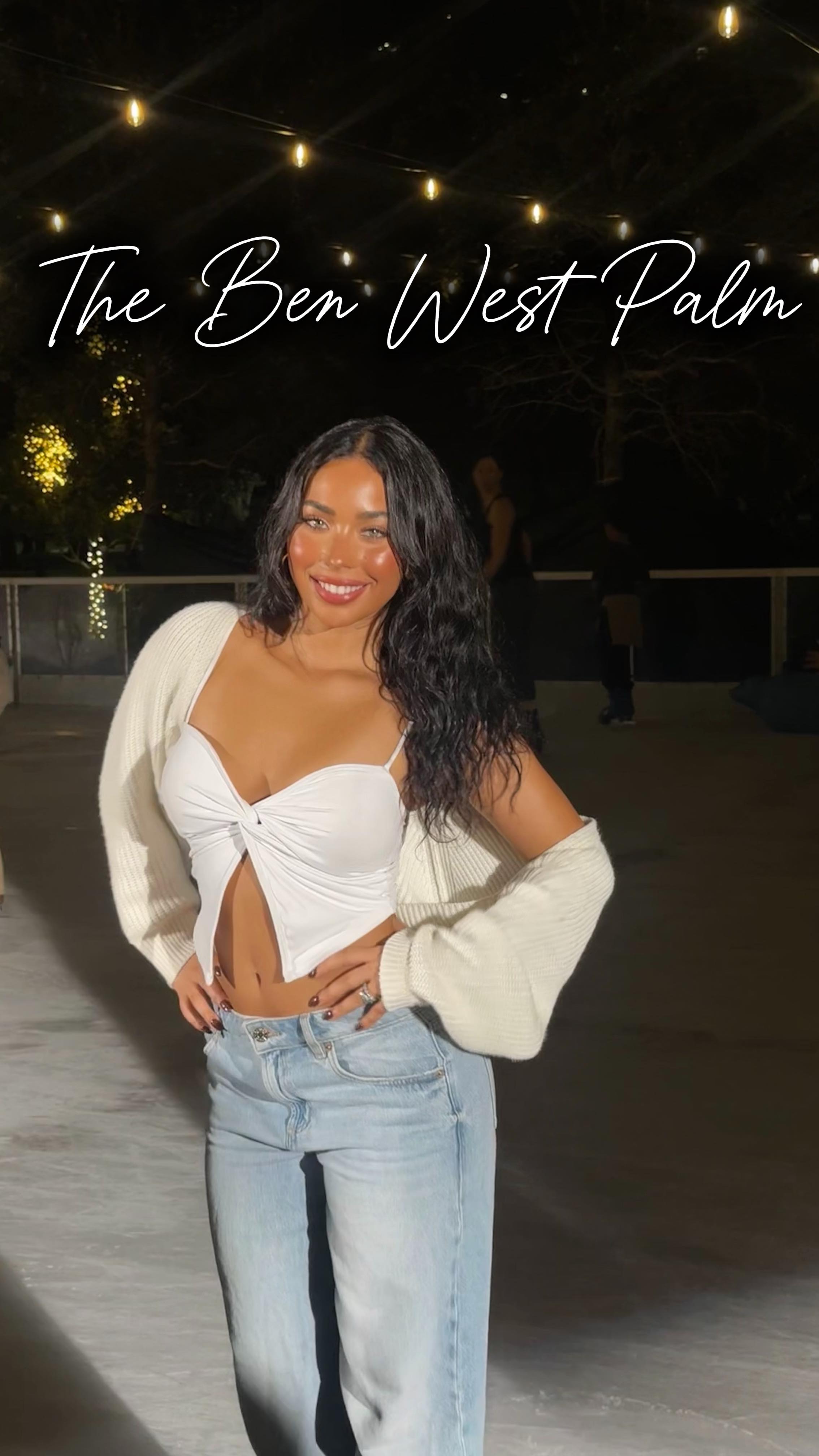 Instagram post by @angie.miklos for The Palm Beaches. Caption reads: I had the best time in @palmbeachesfl at The Ben’s....