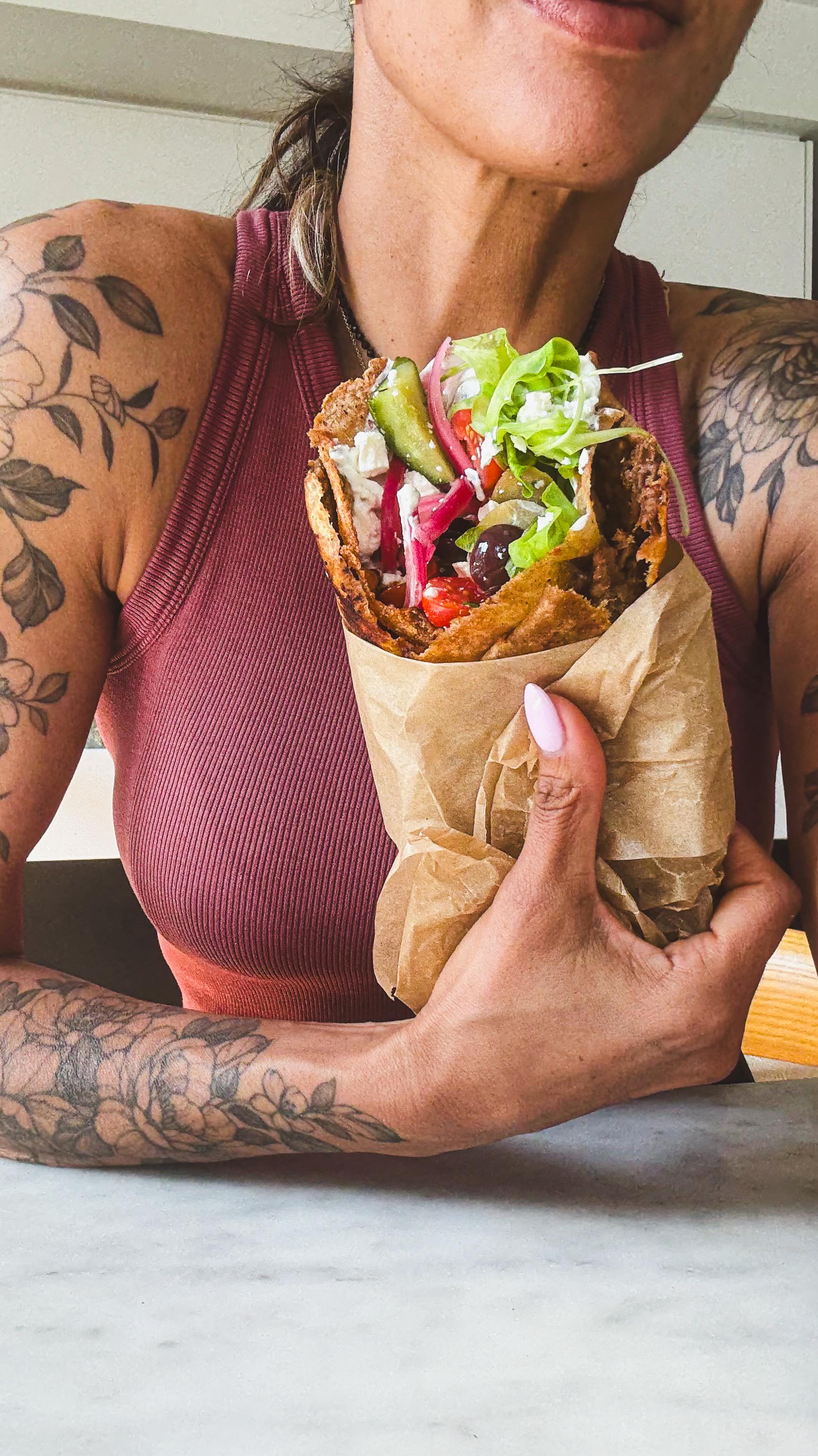 Instagram post by @dialacanelo_ for Beyond Meat. Caption reads: NEW recipe!!! Plant- based Laffeh✨
I’ve been....