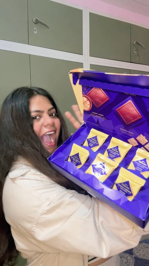 Instagram post by @my__tiny_world__ for Cadbury Dairy Milk. Caption reads: #ad Rakhi gifting made easy 🎁✨ A few thoughtful....