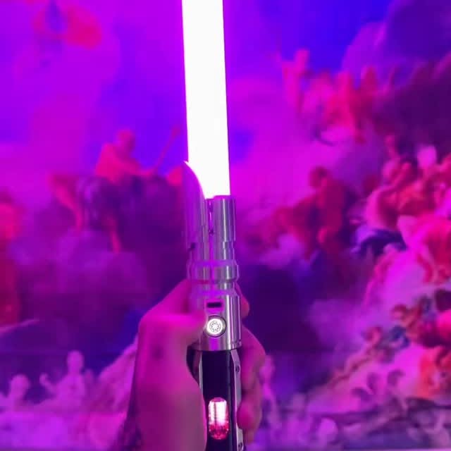 Instagram post by @bizamanic for ArtSabers. Caption reads: This is @artsabers Exposed Kyber Crystal....