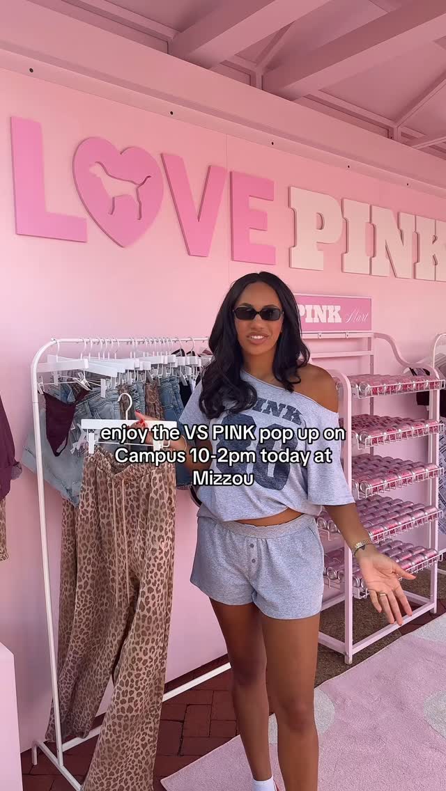 Instagram post by @justjazzzyidk for vspink. Caption reads: Come to Lowry Hall today 10-2pm 💕 #PinkPartner.