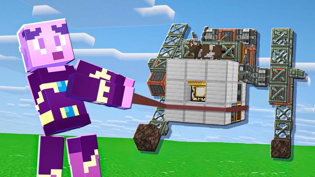 YouTube post by @BigJim713 for CurseForge. Caption reads: I Think My New MECH is SENTIENT... (Create....