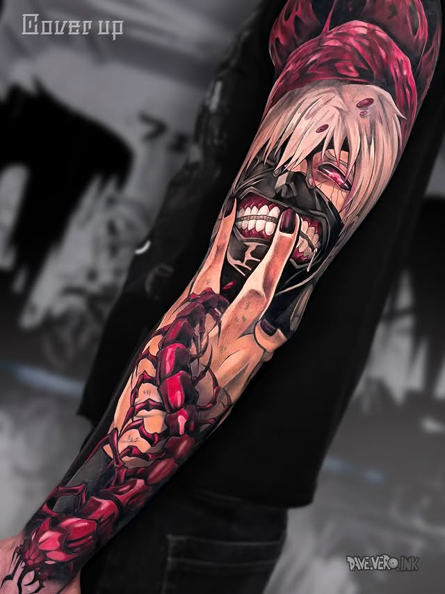 Instagram post by @dave.vero.ink for Eternal Ink. Caption reads: [...] @cheyenne_tattooequipment @eternalink.