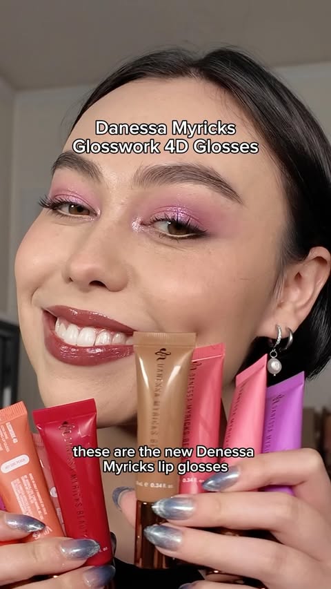 Instagram post by @jazlmao for Danessa Myricks Beauty. Caption reads: @danessamyricksbeauty Glosswork 4D Ultra Shine....