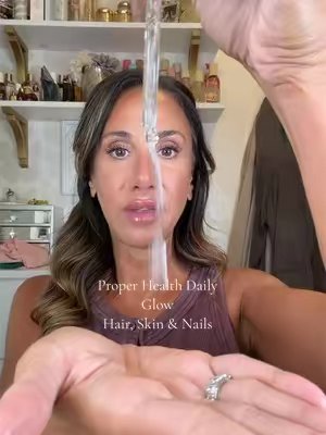 TikTok post by @daniella_britt for Proper Health. Caption reads: [...] supporting them from the inside too. @Proper....