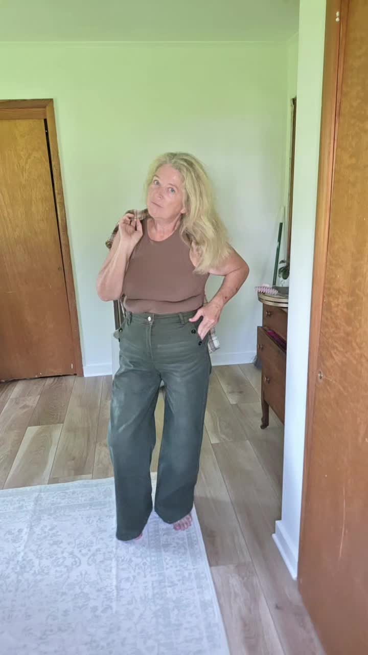 TikTok post by @jenjensseven for AUSELILY. Caption reads: [...] #CozyFall #FashionOver50 #StyleOver50....
