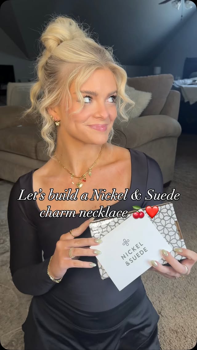 Instagram post by @gracierichardson8 for Nickel & Suede. Caption reads: #ad let’s build my customizable @nickelandsuede....
