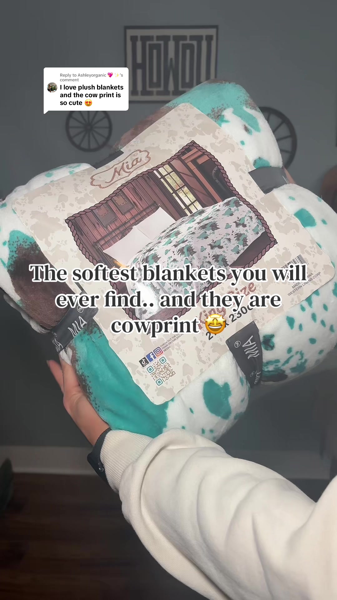 TikTok post by @youseekait_style for Dani Morgans. Caption reads: Replying to @Ashleyorganic 💖 ✨ these cowprint....