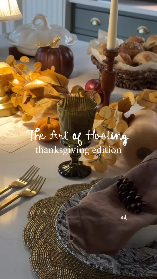 Instagram post by @forthehome for Marshalls. Caption reads: Host like a pro this Thanksgiving! 🦃 Sharing all....