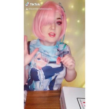 Instagram post by @lavenderlattecosplay for The Otaku Box. Caption reads: [...] I’m here with another review for....