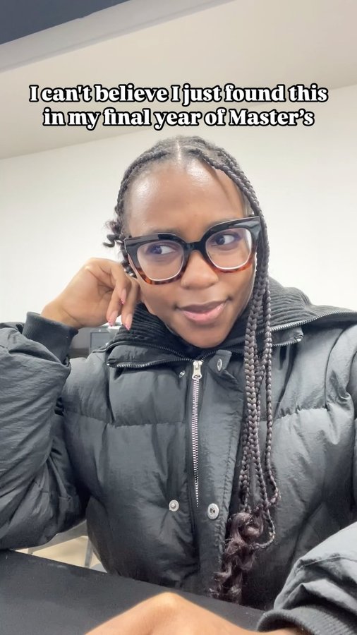 Instagram post by @jackieinbiotech for Unriddle. Caption reads: This takes studying to a whole other level!!!!....