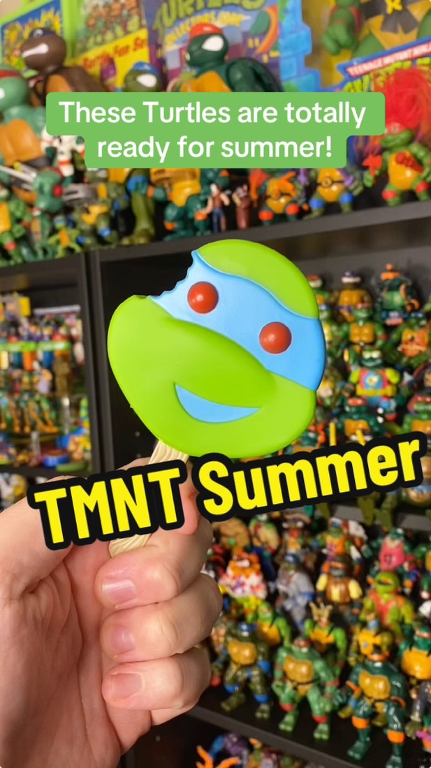 Instagram post by @plastic_flashback for Culturefly. Caption reads: Don’t melt! These are the top TMNT ready for....