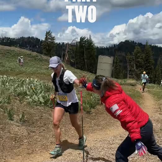 Instagram post by @jessiediggins for Salomon. Caption reads: Best ever cheer-heckling, part two 😂

Featuring....