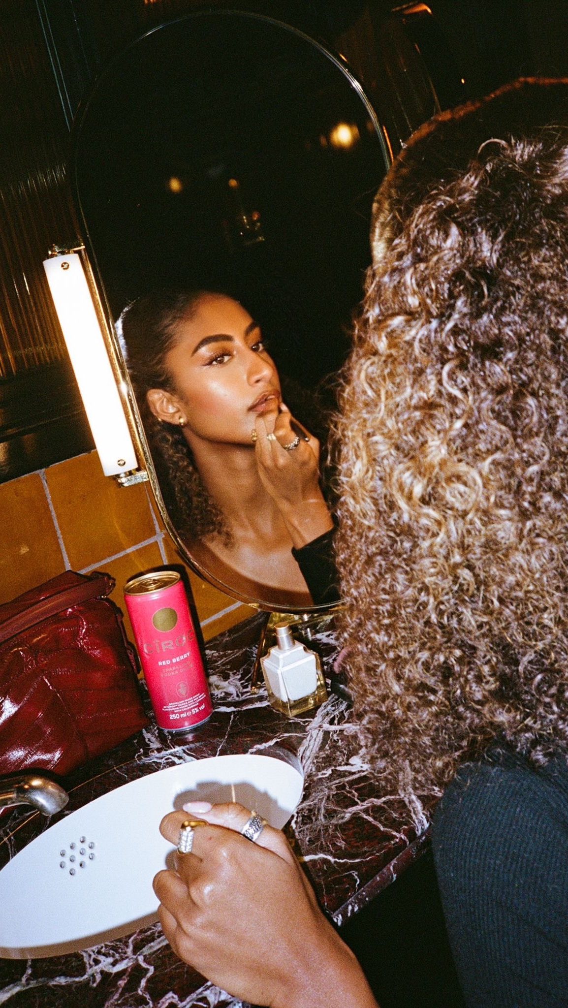 Instagram post by @emiliaboateng_ for CÎROC. Caption reads: #ad Because the vibe starts before you step out 💙....
