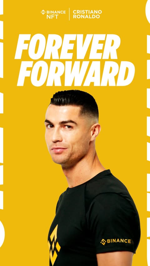 Instagram post by @cristiano for Binance. Caption reads: The year ends. The game evolves. And we evolve....
