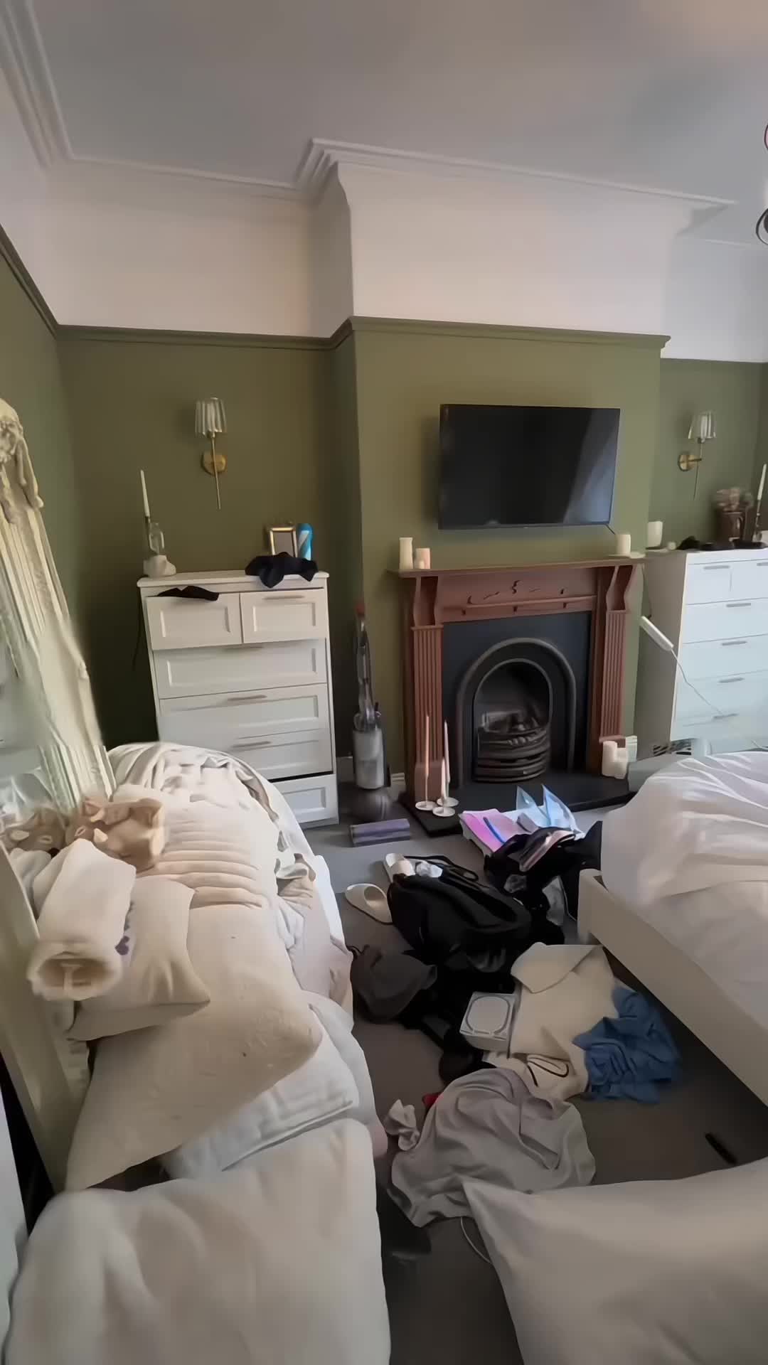 TikTok post by @laurenedenelizabeth for HOLY. Caption reads: Spring cleaning my entire flat before my bf gets....