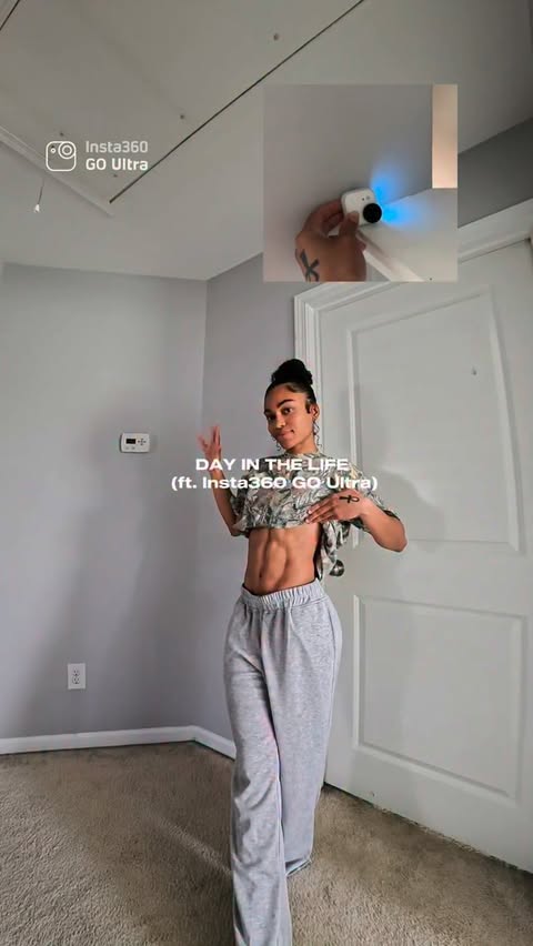 Instagram post by @flexwitlana_ for Insta360. Caption reads: [...] …I capture it all hands-free with my....