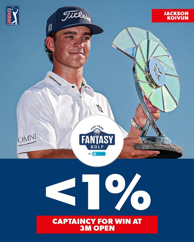 Instagram post by @golfbet for JLab. Caption reads: Don’t doubt this dude! Jackson Koivun was trusted....