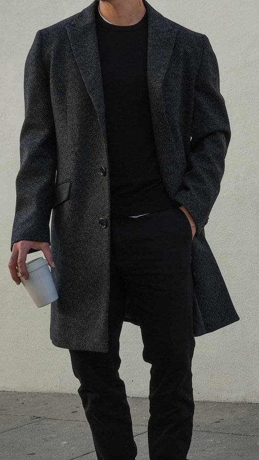 Instagram post by @jairwoo for Perry Ellis. Caption reads: Holiday season is the perfect time to layer up.....