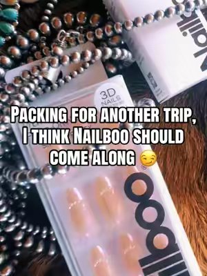 TikTok post by @spencepartyof12 for Nailboo. Caption reads: [...] without the salon appointment 💅 These....